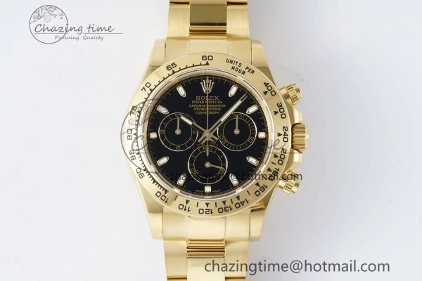 Daytona 116508 QF 1:1 Best Edition Black Dial on YG Bracelet SA4130 V2