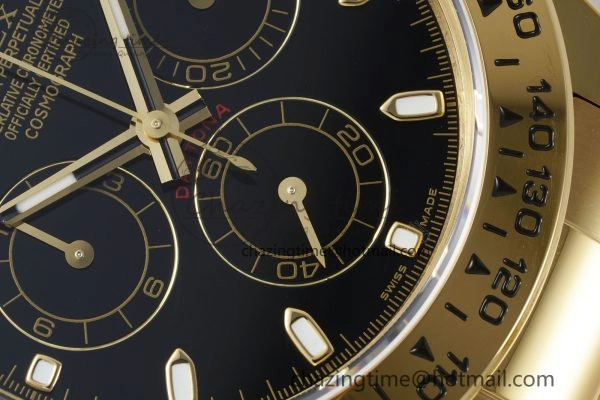 Daytona 116508 QF 1:1 Best Edition Black Dial on YG Bracelet SA4130 V2