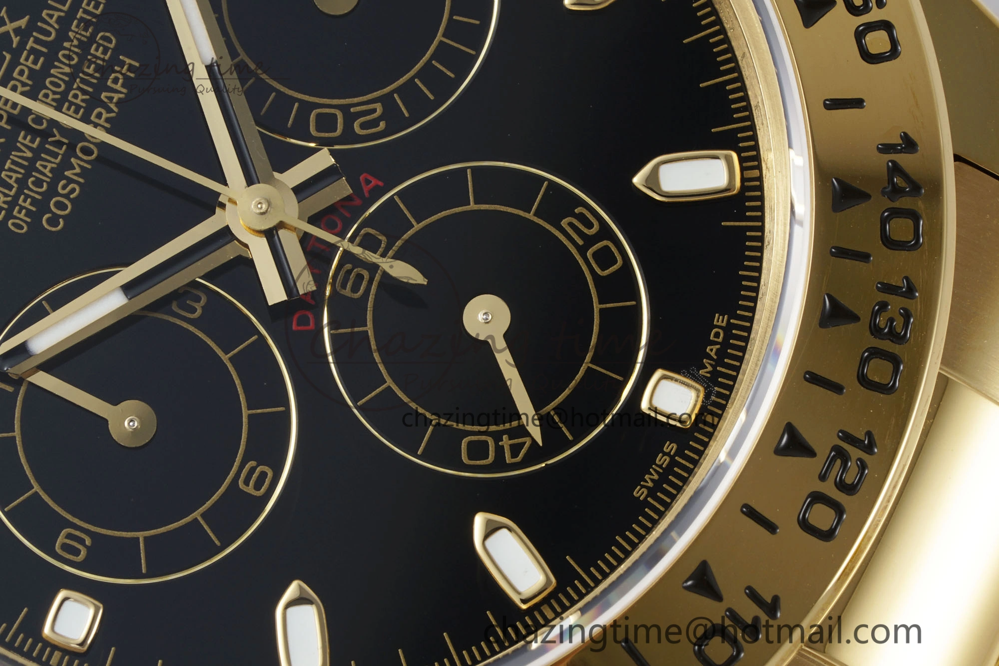 Daytona 116508 QF 1:1 Best Edition Black Dial on YG Bracelet SA4130 V2