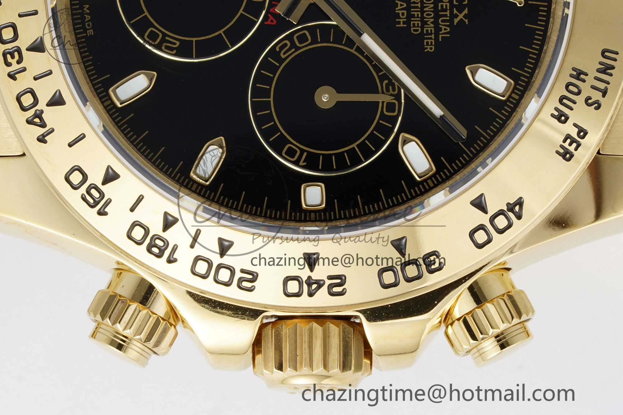 Daytona 116508 QF 1:1 Best Edition Black Dial on YG Bracelet SA4130 V2