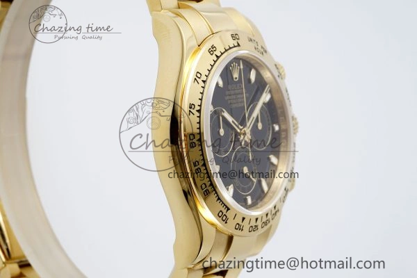 Daytona 116508 QF 1:1 Best Edition Black Dial on YG Bracelet SA4130 V2
