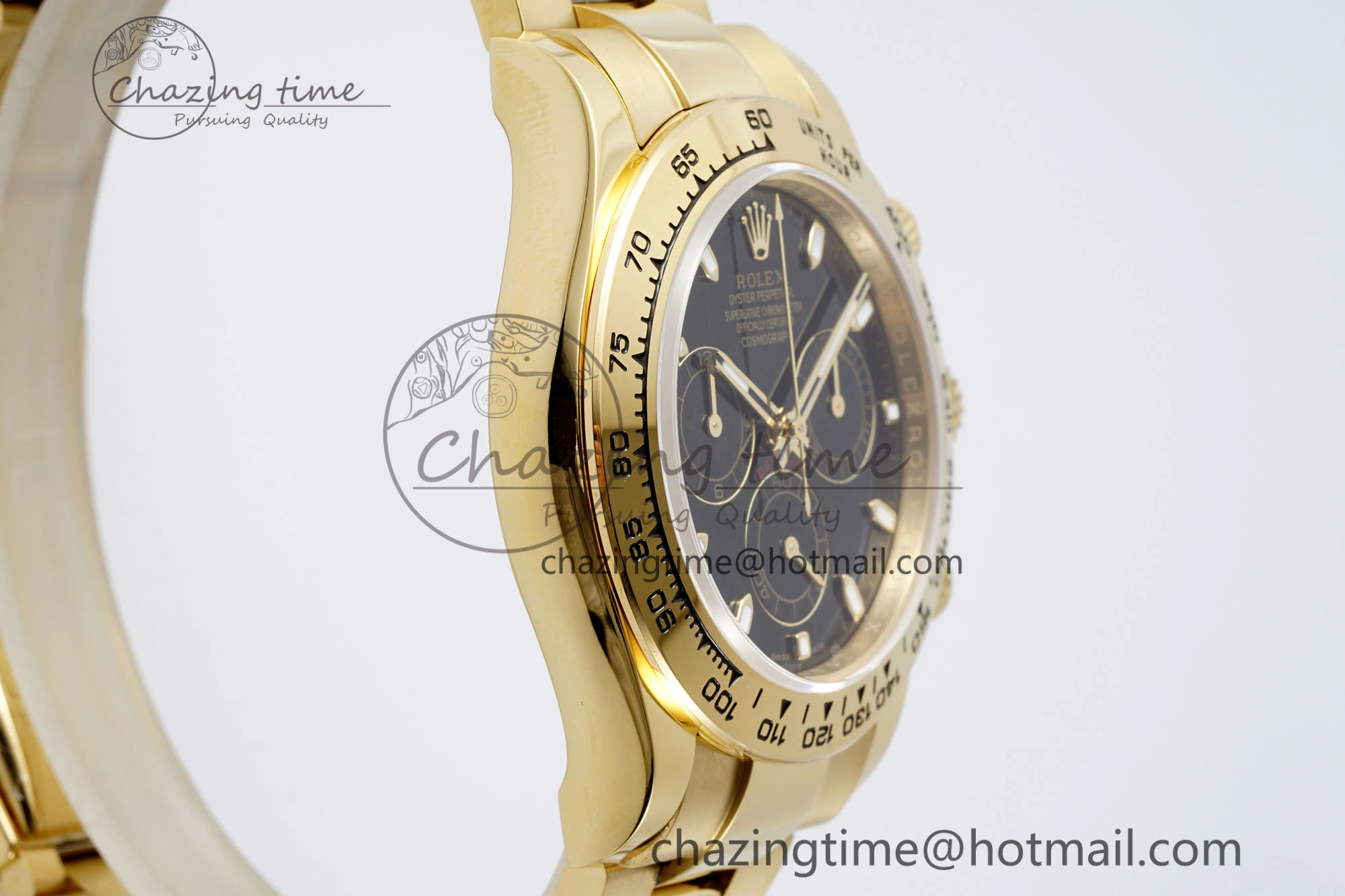 Daytona 116508 QF 1:1 Best Edition Black Dial on YG Bracelet SA4130 V2