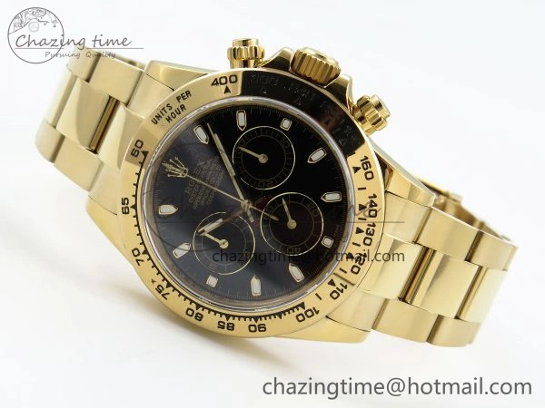 Daytona 116508 QF 1:1 Best Edition Black Dial on YG Bracelet SH4130 V3 (Gain Weight)