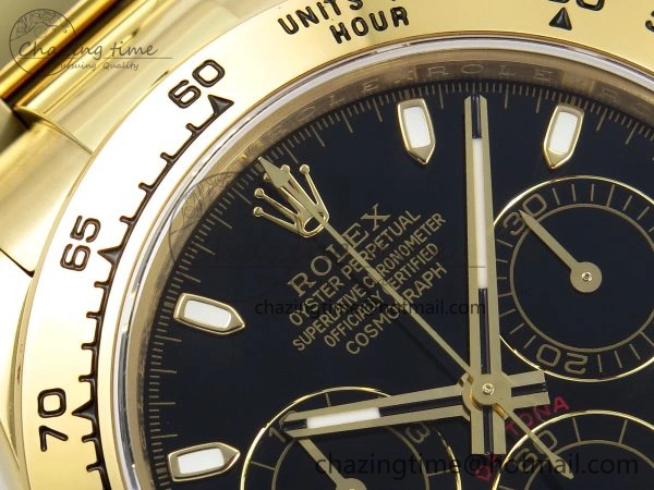 Daytona 116508 QF 1:1 Best Edition Black Dial on YG Bracelet SH4130 V3 (Gain Weight)