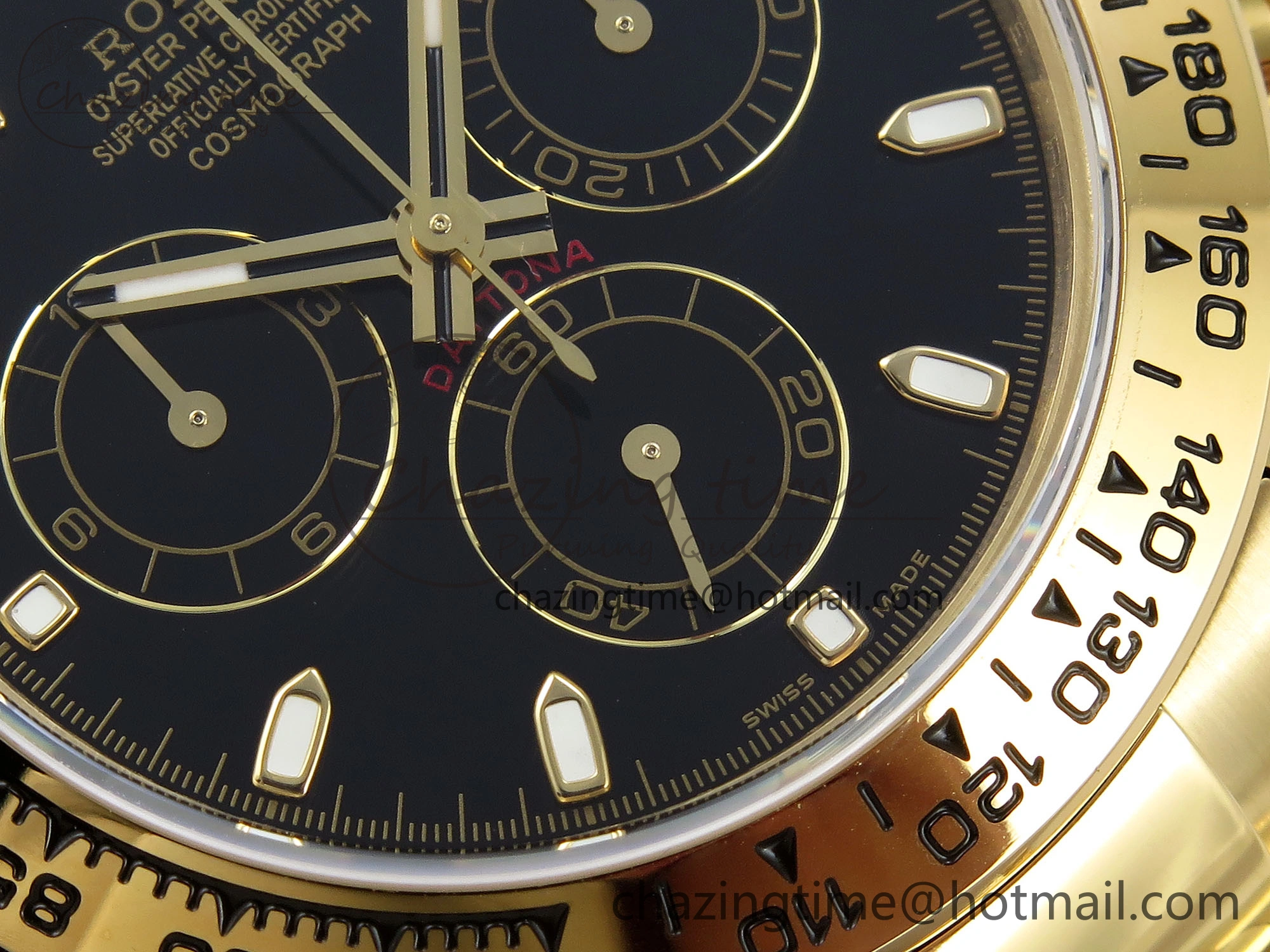 Daytona 116508 QF 1:1 Best Edition Black Dial on YG Bracelet SH4130 V3 (Gain Weight)