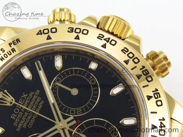 Daytona 116508 QF 1:1 Best Edition Black Dial on YG Bracelet SH4130 V3 (Gain Weight)