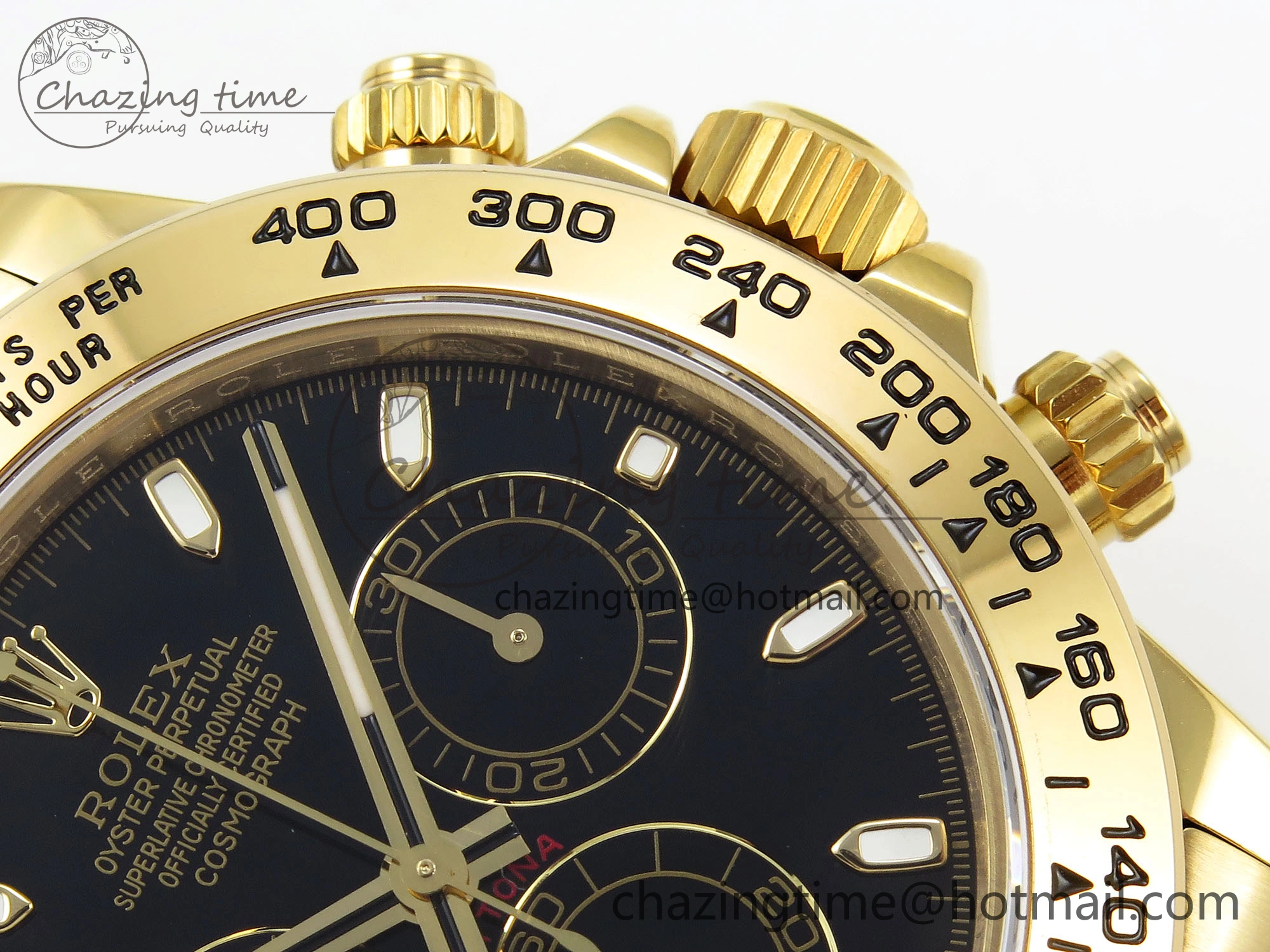 Daytona 116508 QF 1:1 Best Edition Black Dial on YG Bracelet SH4130 V3 (Gain Weight)