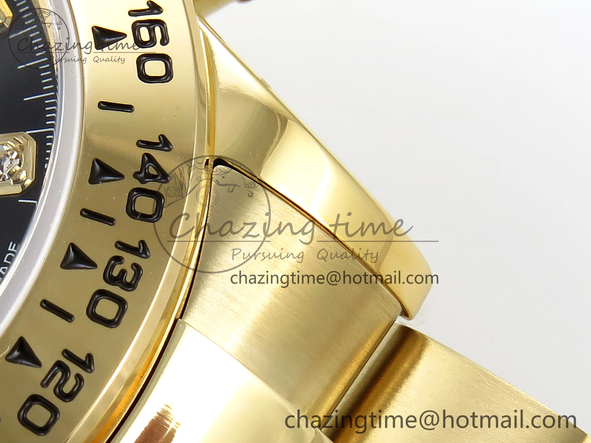 Daytona 116508 QF 1:1 Best Edition Black Diamonds Dial on YG Bracelet SH4130 V3 (Gain Weight)