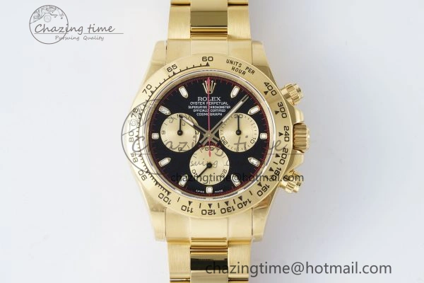 Daytona 116508 QF 1:1 Best Edition Black YG Dial on YG Bracelet SA4130 V2