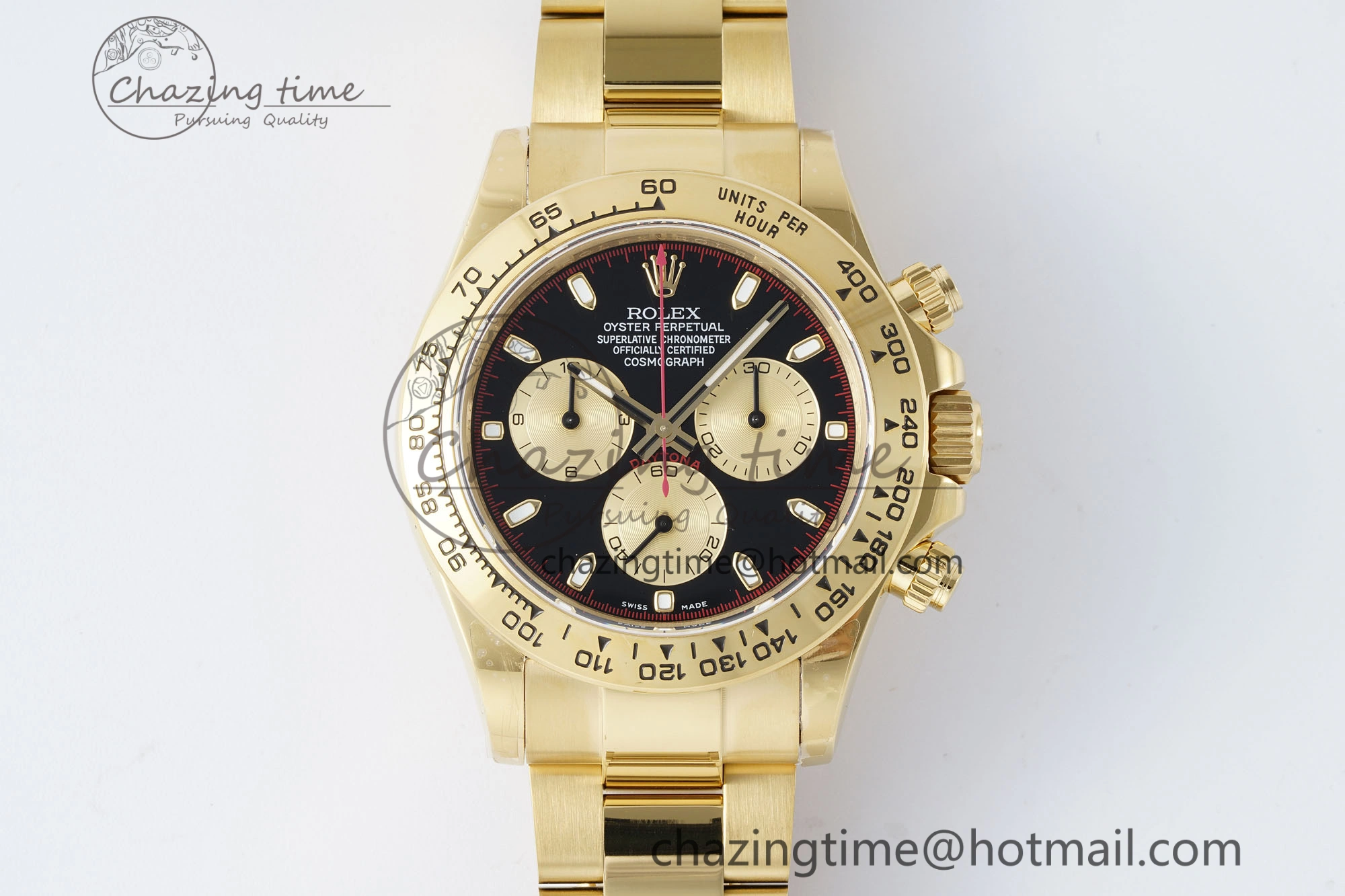 Daytona 116508 QF 1:1 Best Edition Black YG Dial on YG Bracelet SA4130 V2