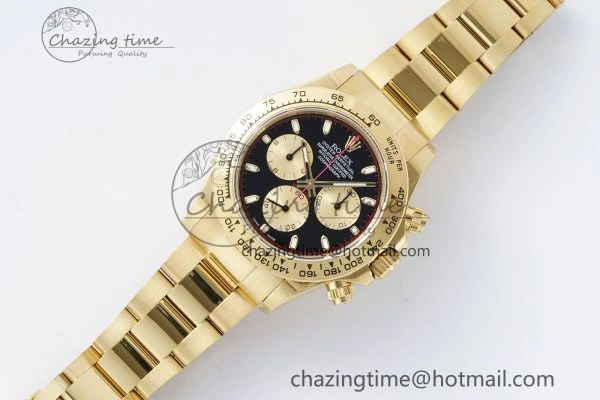 Daytona 116508 QF 1:1 Best Edition Black YG Dial on YG Bracelet SA4130 V2
