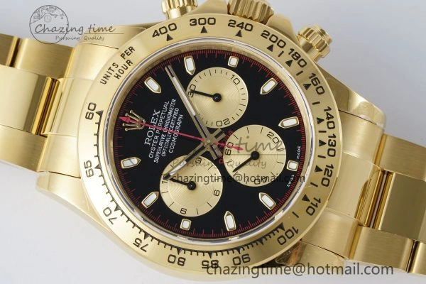 Daytona 116508 QF 1:1 Best Edition Black YG Dial on YG Bracelet SA4130 V2