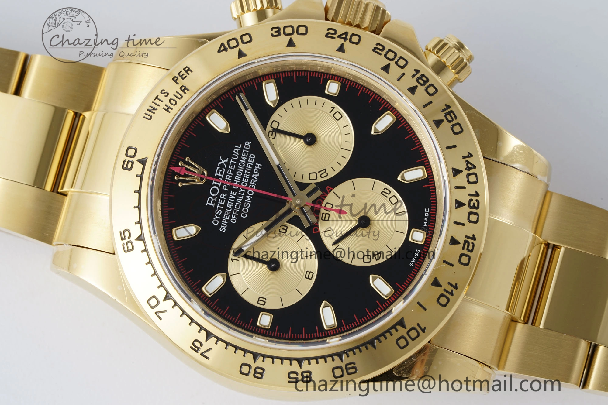 Daytona 116508 QF 1:1 Best Edition Black YG Dial on YG Bracelet SA4130 V2