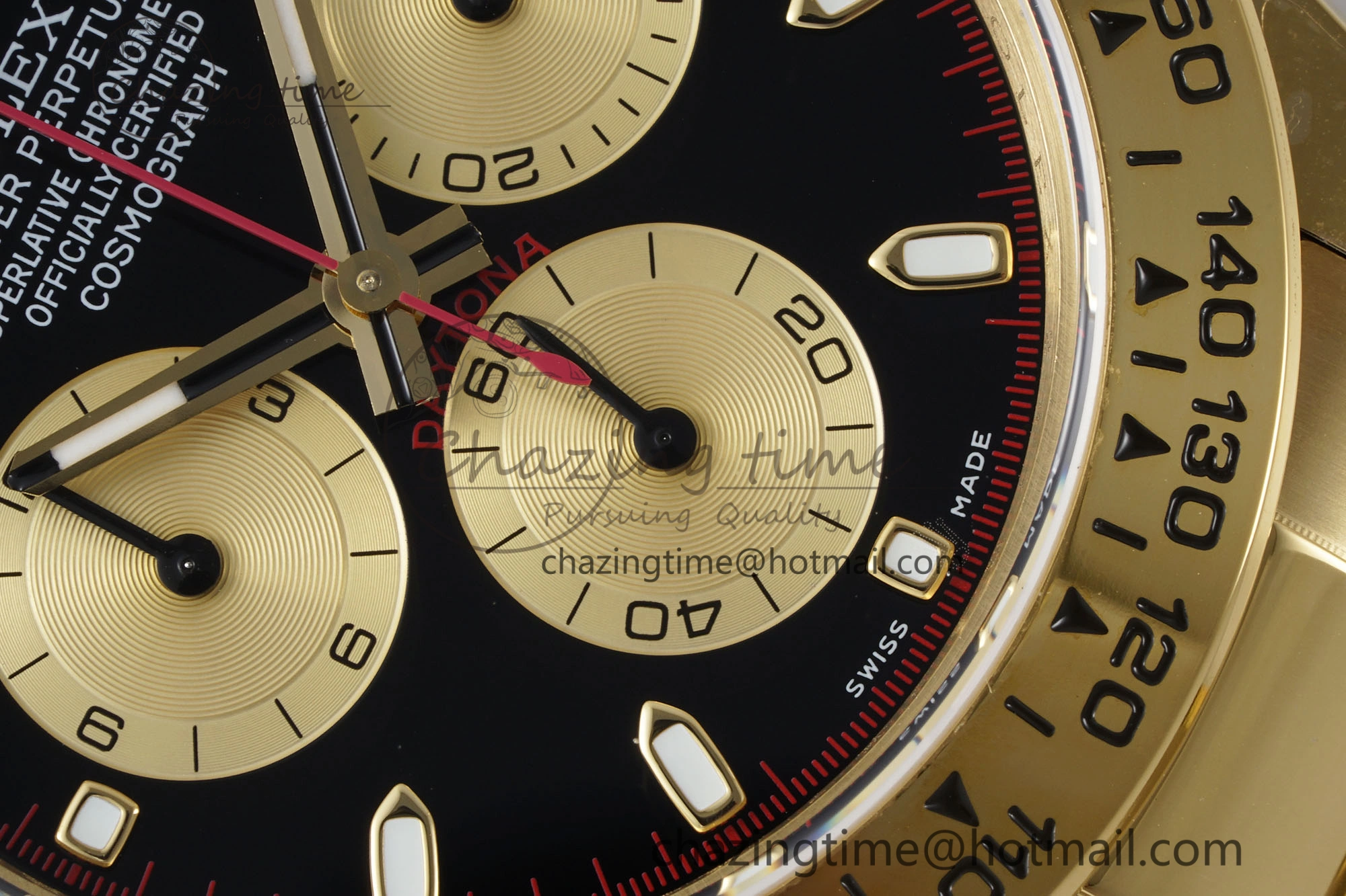 Daytona 116508 QF 1:1 Best Edition Black YG Dial on YG Bracelet SA4130 V2
