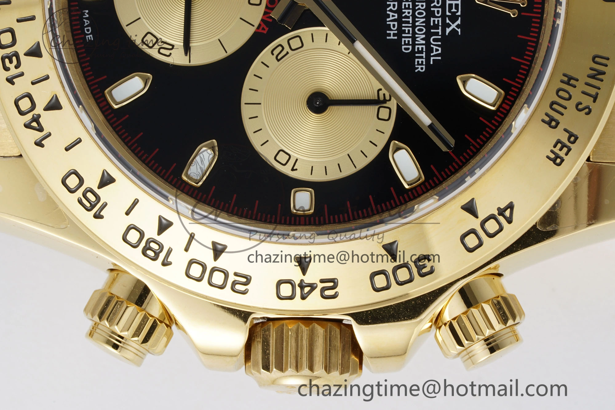 Daytona 116508 QF 1:1 Best Edition Black YG Dial on YG Bracelet SA4130 V2