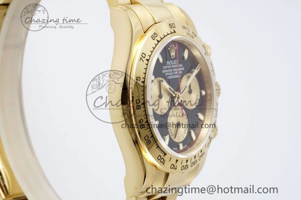 Daytona 116508 QF 1:1 Best Edition Black YG Dial on YG Bracelet SA4130 V2