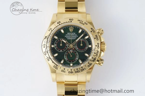 Daytona 116508 QF 1:1 Best Edition Green Dial on YG Bracelet SA4130 V2