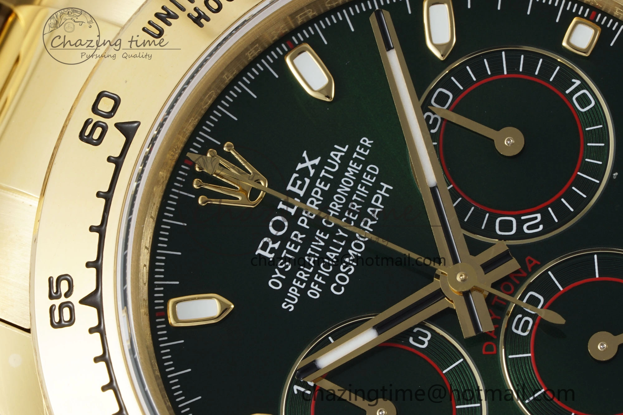 Daytona 116508 QF 1:1 Best Edition Green Dial on YG Bracelet SA4130 V2