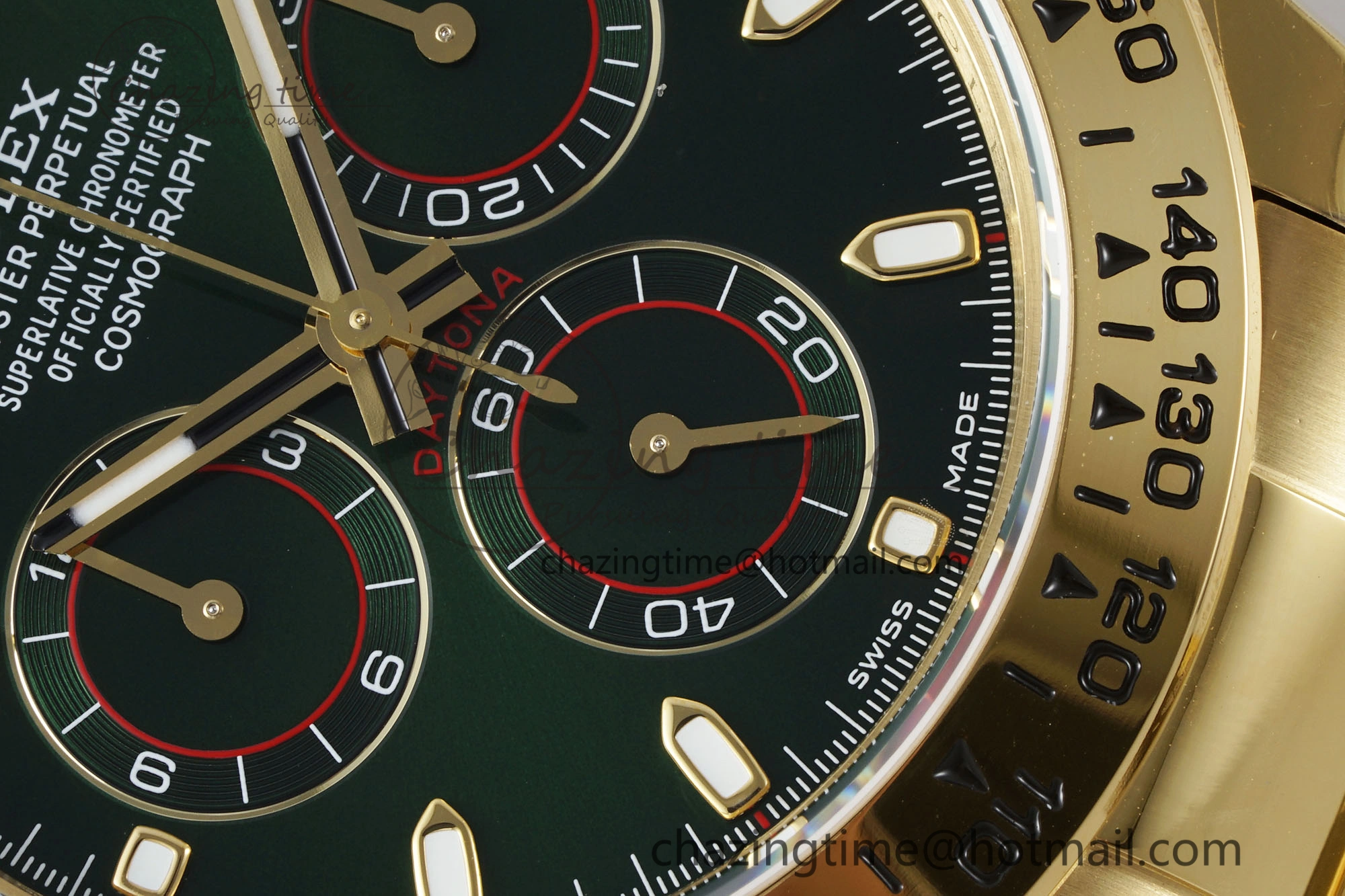 Daytona 116508 QF 1:1 Best Edition Green Dial on YG Bracelet SA4130 V2