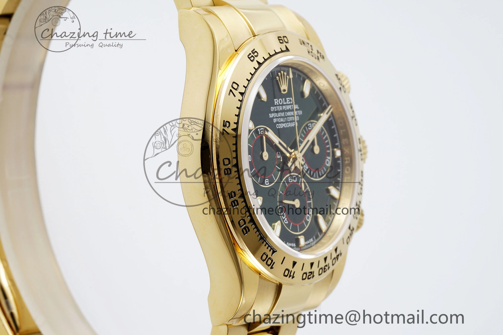 Daytona 116508 QF 1:1 Best Edition Green Dial on YG Bracelet SA4130 V2