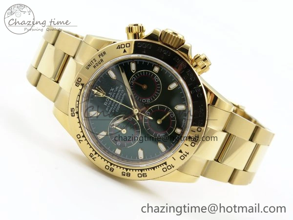 Daytona 116508 QF 1:1 Best Edition Green Dial on YG Bracelet SH4130 V3 (Gain Weight)