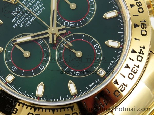 Daytona 116508 QF 1:1 Best Edition Green Dial on YG Bracelet SH4130 V3 (Gain Weight)