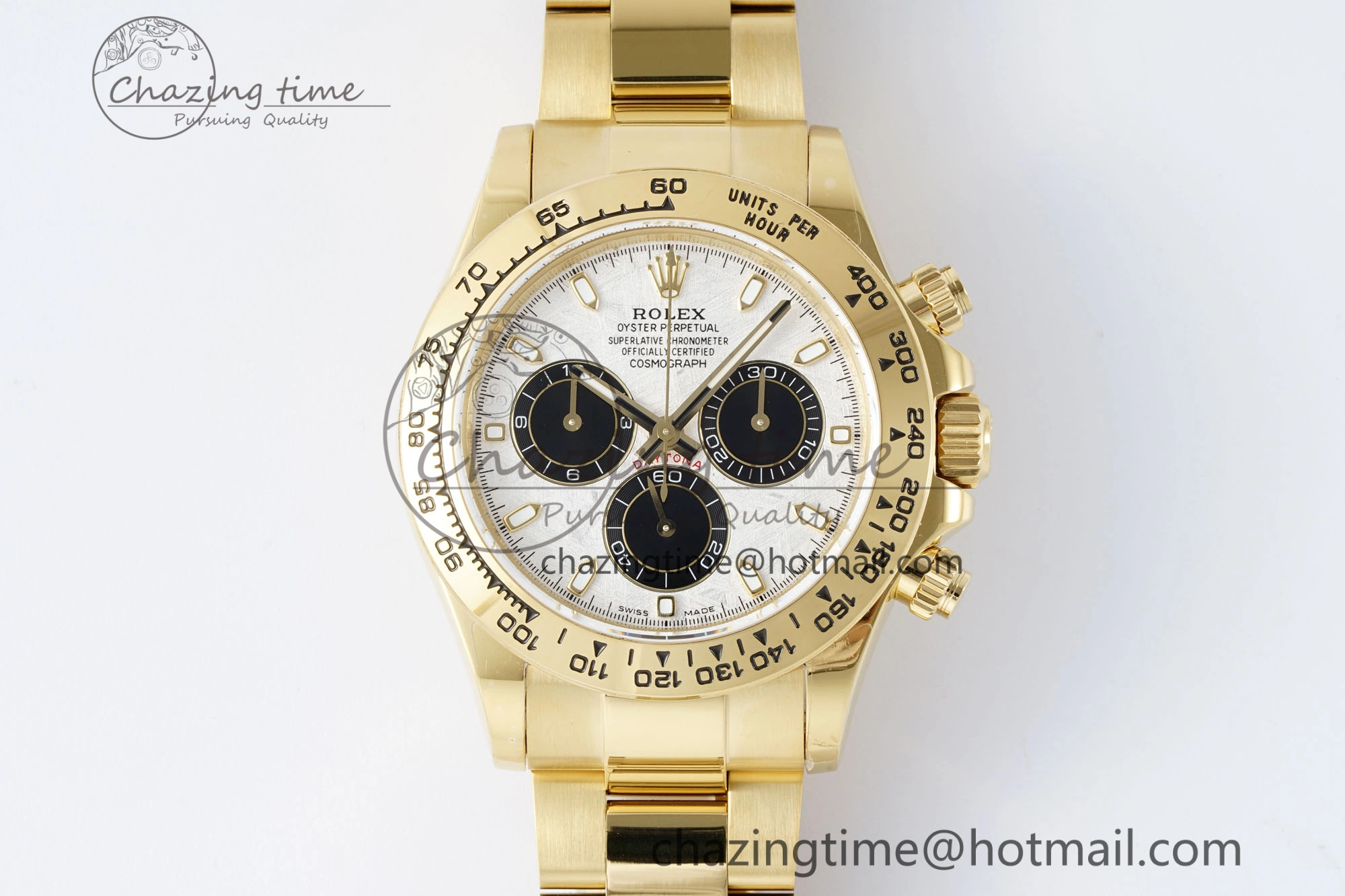Daytona 116508 QF 1:1 Best Edition Meteorite Dial on YG Bracelet SA4130 V2