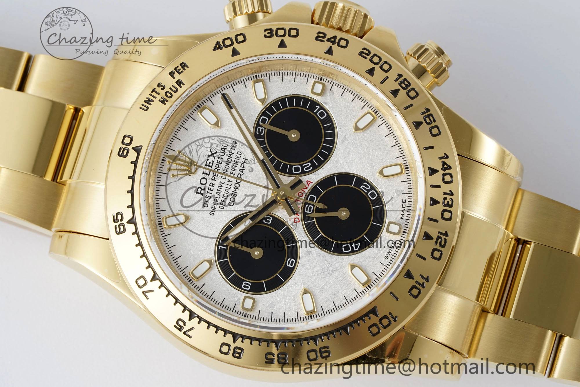 Daytona 116508 QF 1:1 Best Edition Meteorite Dial on YG Bracelet SA4130 V2