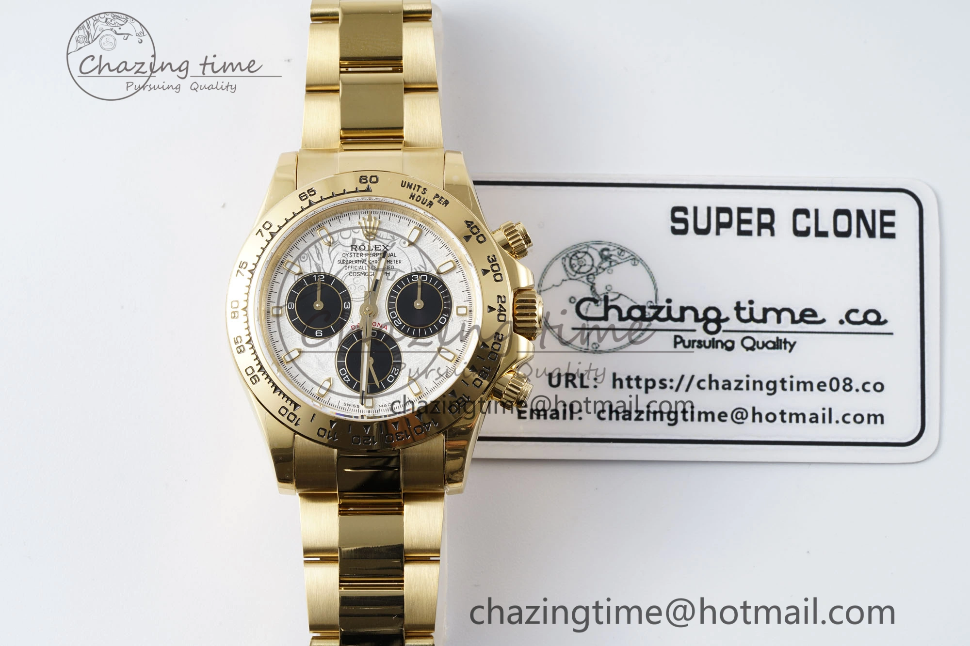 Daytona 116508 QF 1:1 Best Edition Meteorite Dial on YG Bracelet SA4130 V2