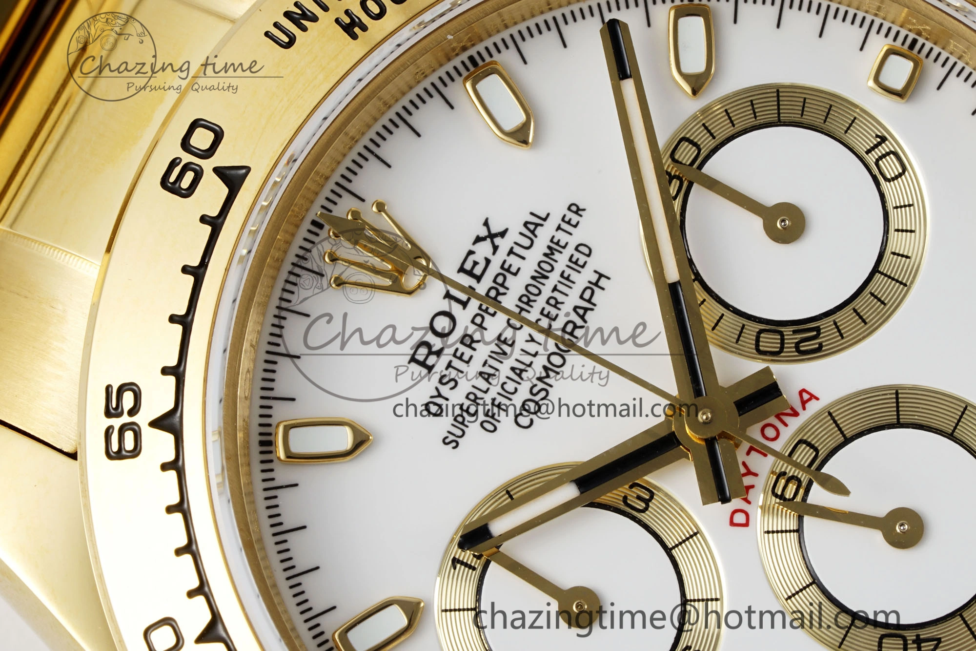 Daytona 116508 QF 1:1 Best Edition White Dial on YG Bracelet SA4130 V2