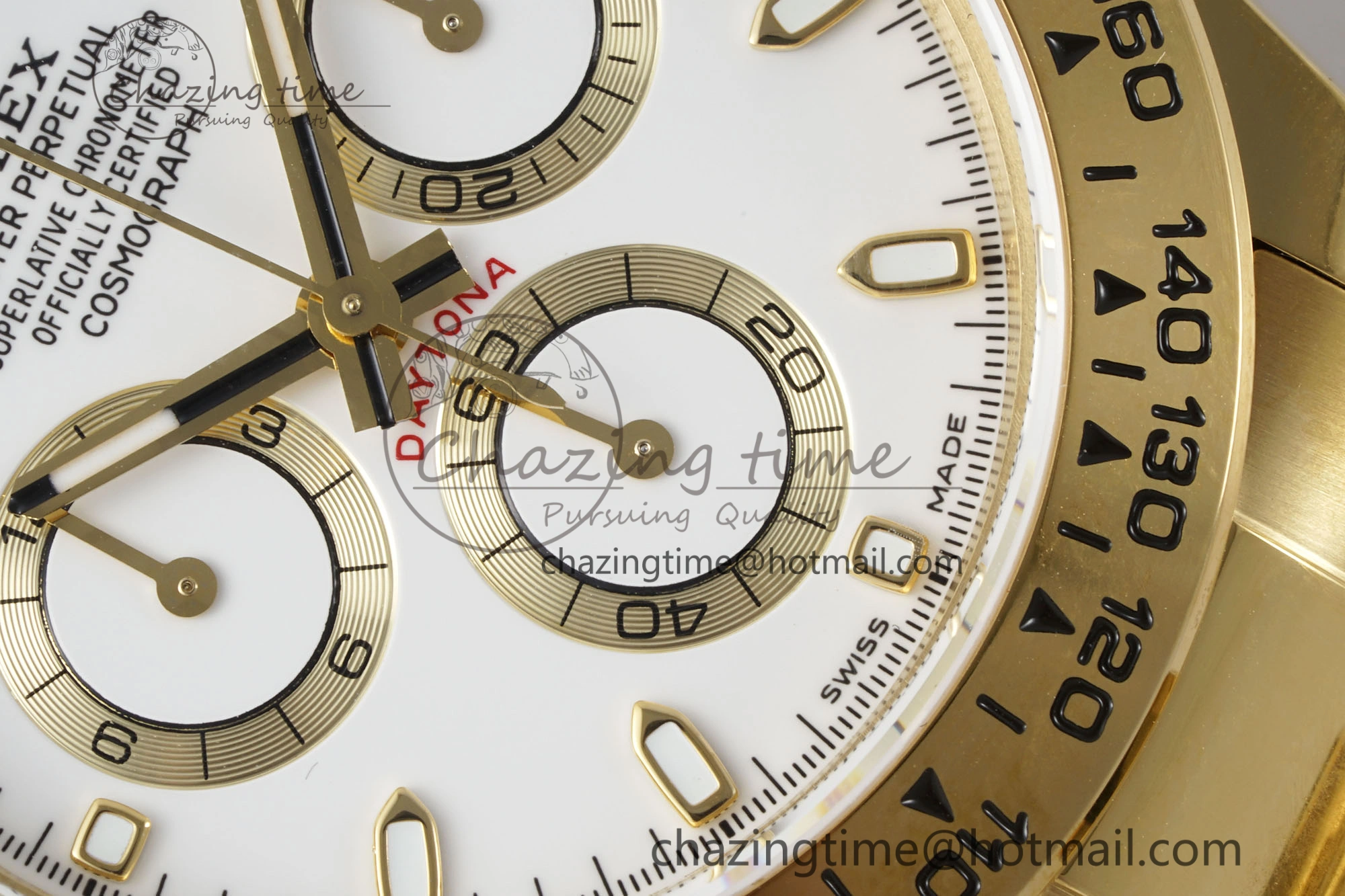 Daytona 116508 QF 1:1 Best Edition White Dial on YG Bracelet SA4130 V2