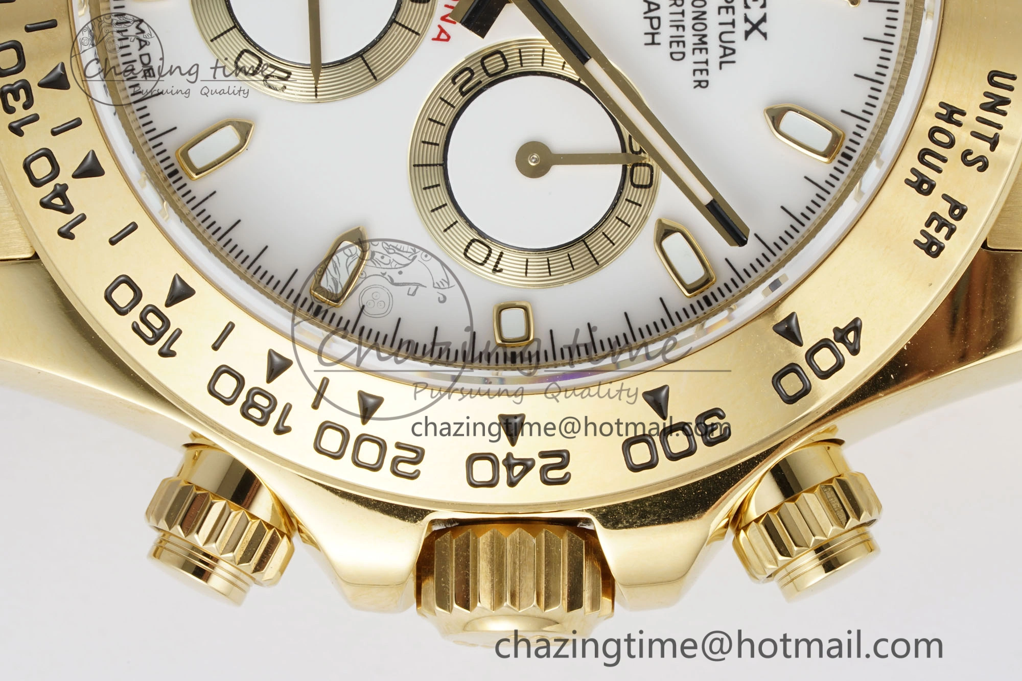 Daytona 116508 QF 1:1 Best Edition White Dial on YG Bracelet SA4130 V2