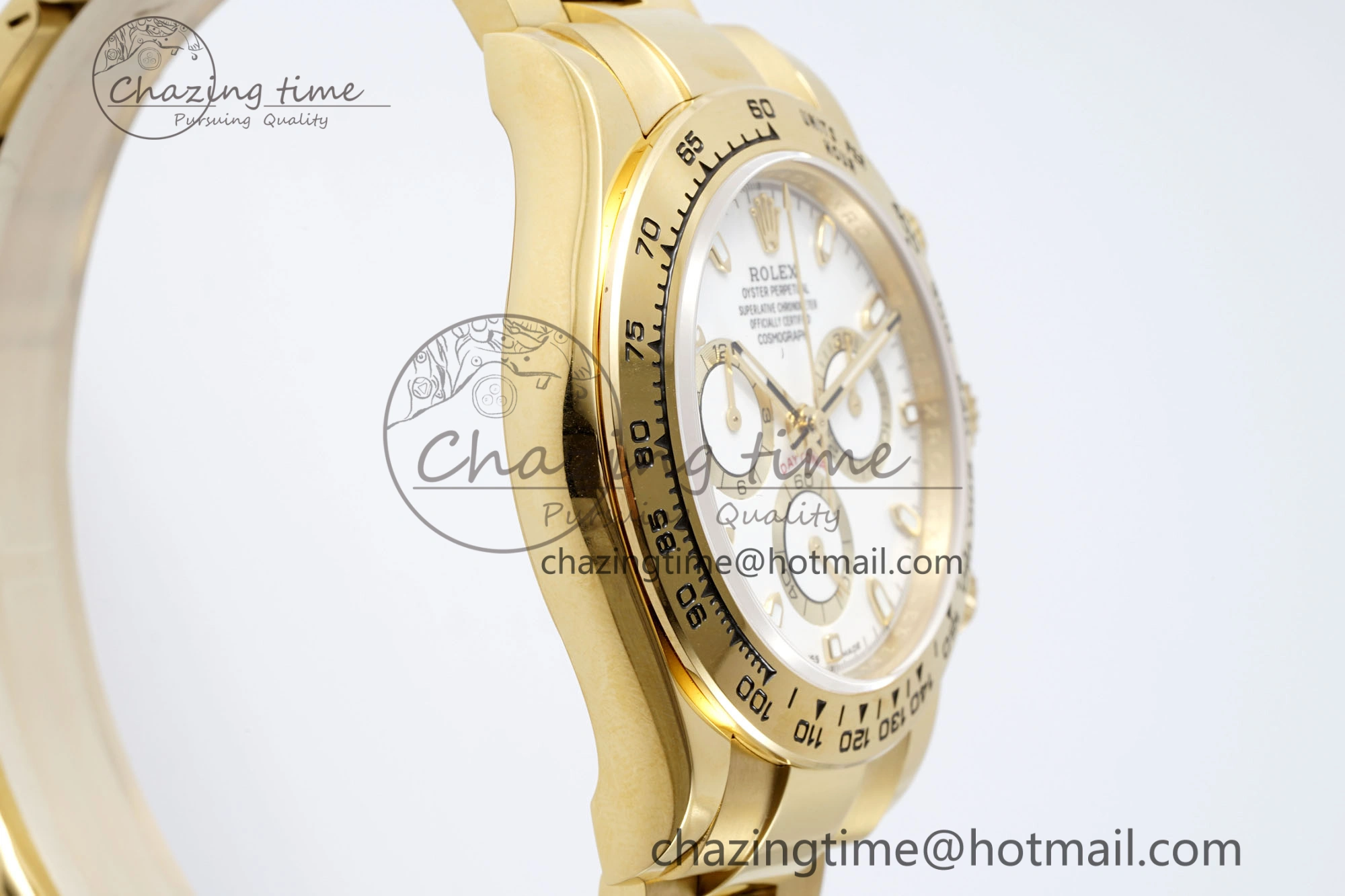 Daytona 116508 QF 1:1 Best Edition White Dial on YG Bracelet SA4130 V2