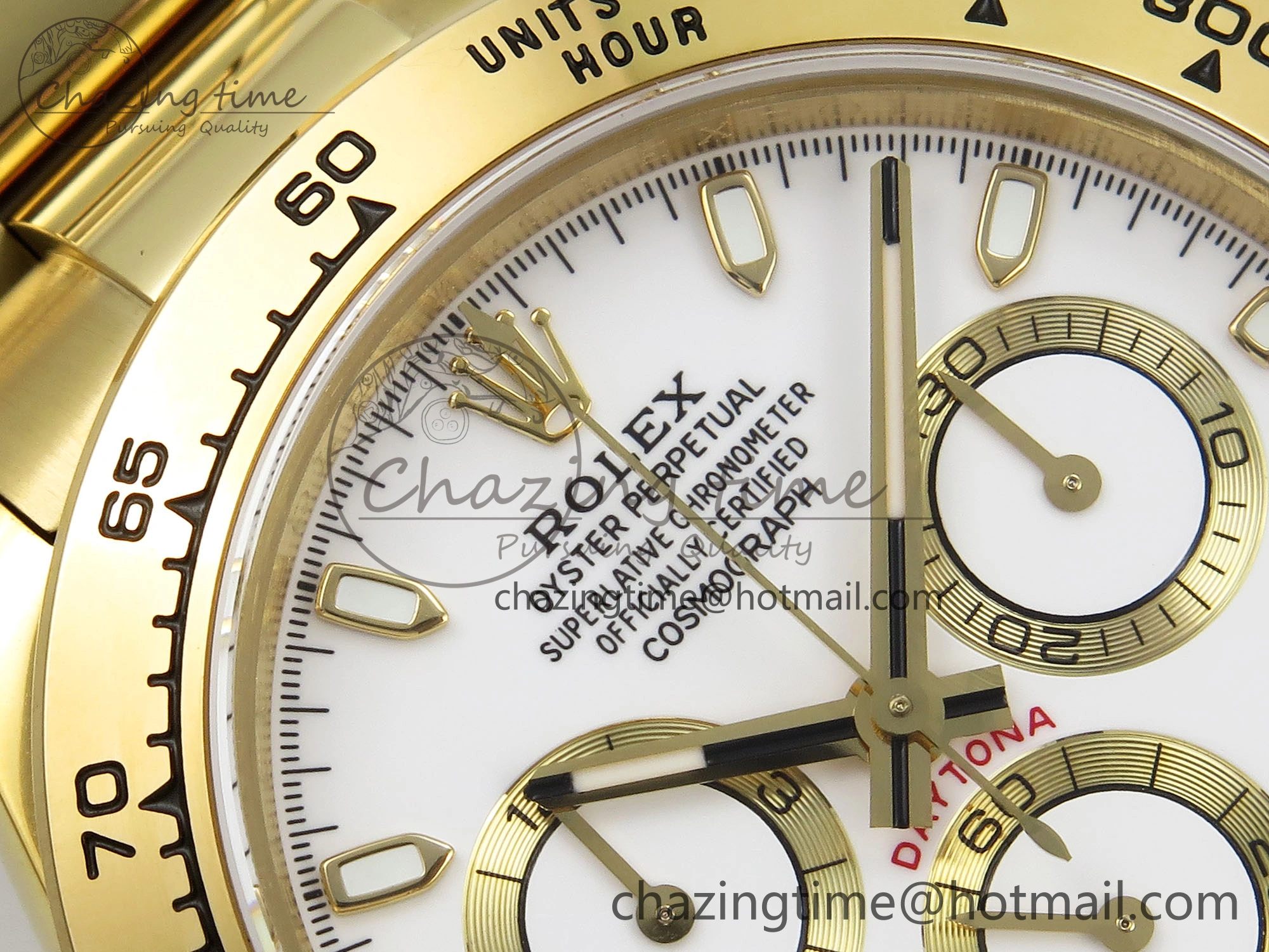 Daytona 116508 QF 1:1 Best Edition White Dial on YG Bracelet SH4130 V3 (Gain Weight)