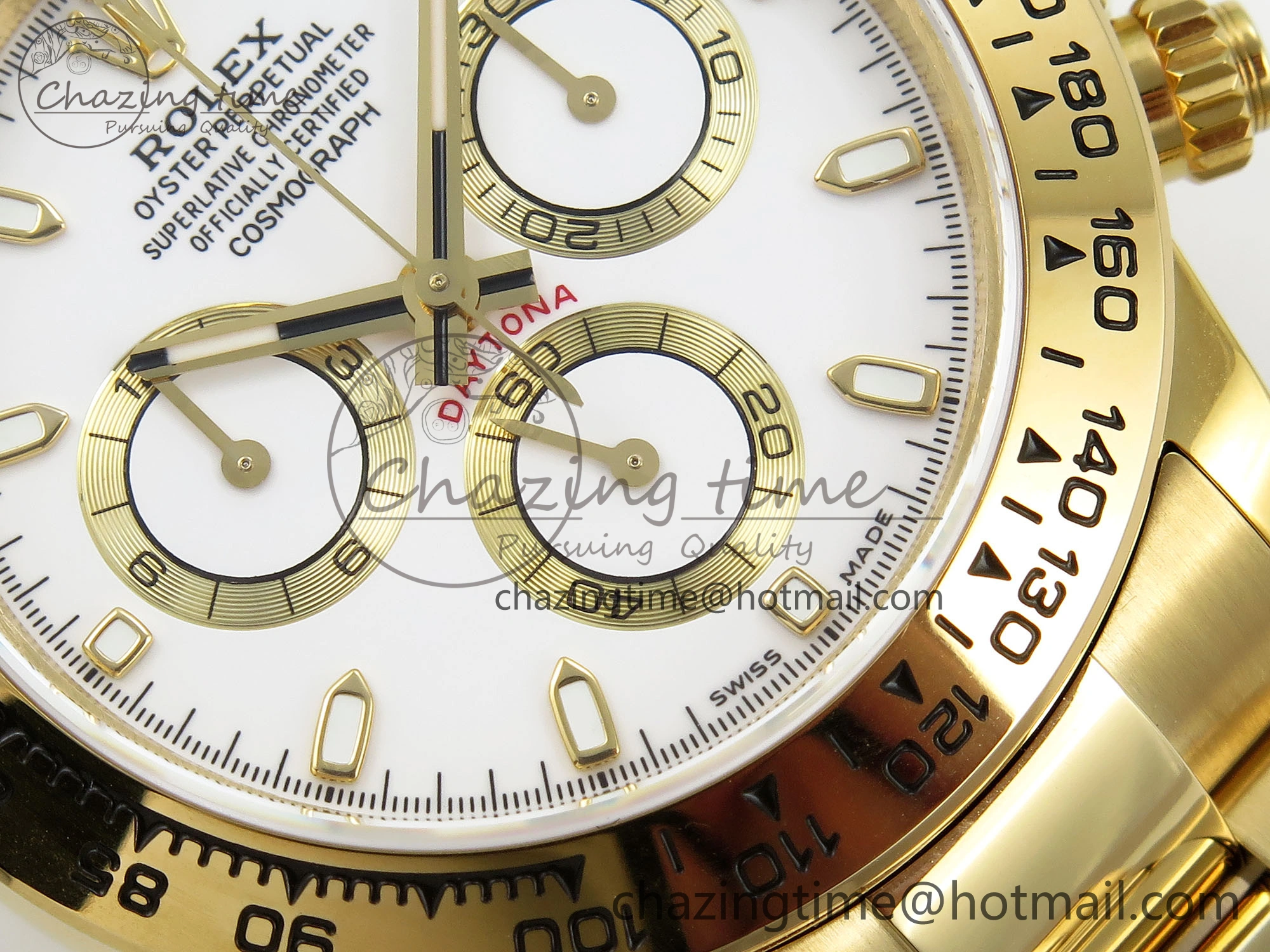 Daytona 116508 QF 1:1 Best Edition White Dial on YG Bracelet SH4130 V3 (Gain Weight)
