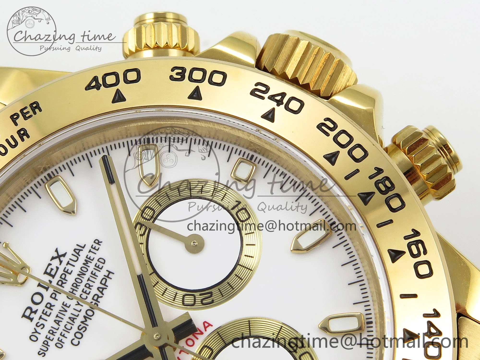 Daytona 116508 QF 1:1 Best Edition White Dial on YG Bracelet SH4130 V3 (Gain Weight)