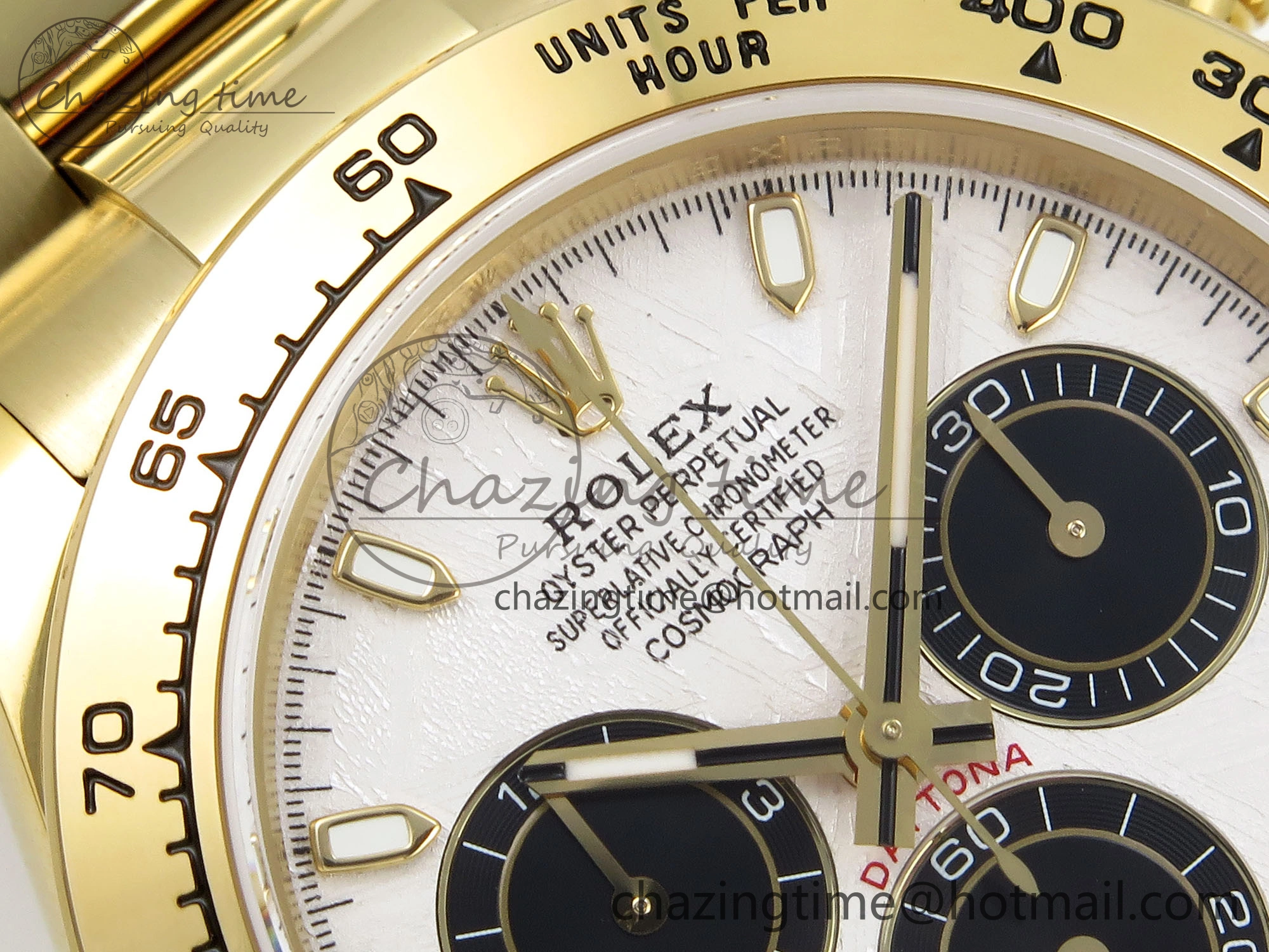 Daytona 116508 QF 1:1 Best Edition White Black Dial on YG Bracelet SH4130 V3 (Gain Weight)