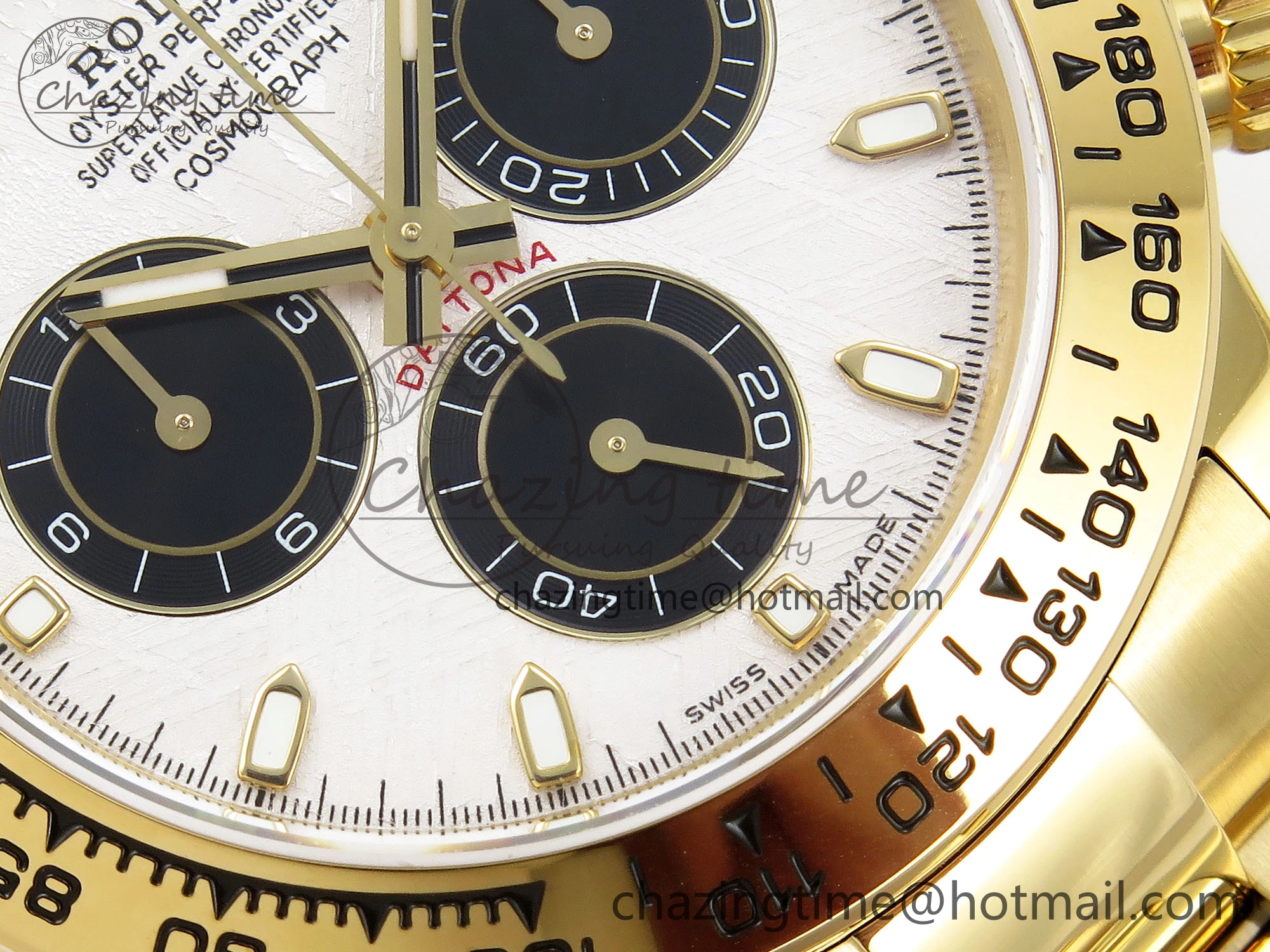 Daytona 116508 QF 1:1 Best Edition White Black Dial on YG Bracelet SH4130 V3 (Gain Weight)