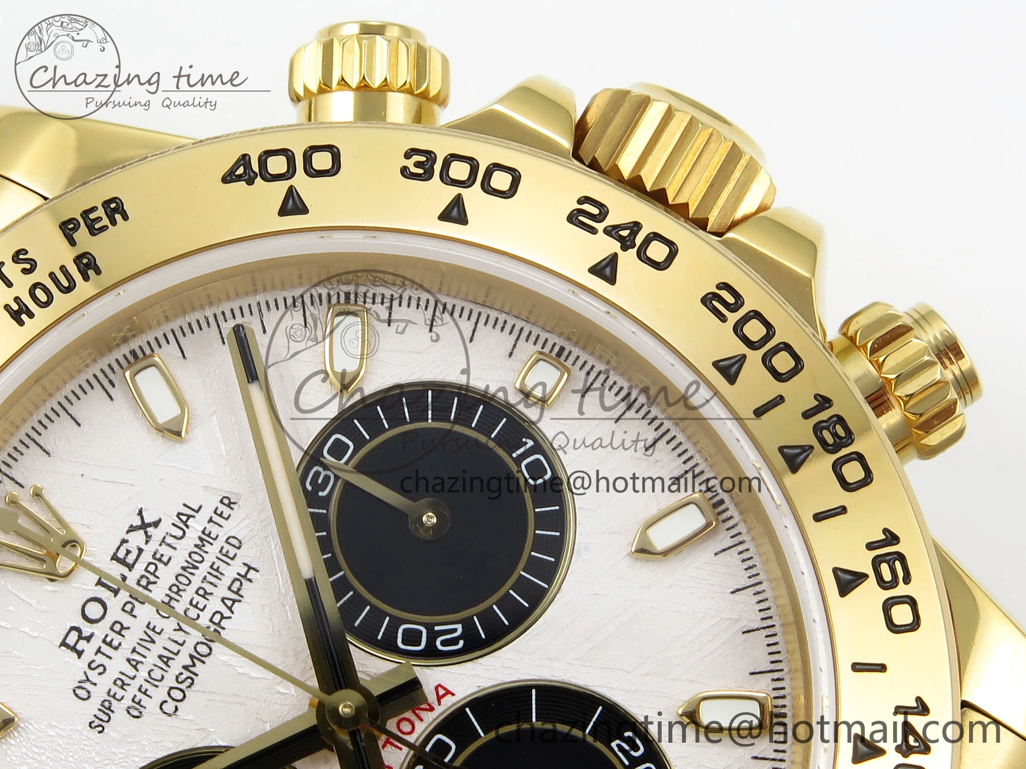 Daytona 116508 QF 1:1 Best Edition White Black Dial on YG Bracelet SH4130 V3 (Gain Weight)
