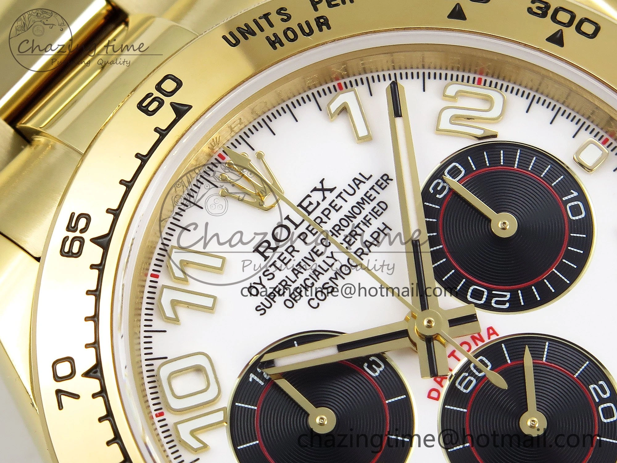 Daytona 116508 QF 1:1 Best Edition White Black Numeral Dial on YG Bracelet SH4130 V3 (Gain Weight)