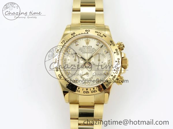 Daytona 116508 QF 1:1 Best Edition YG Diamonds Dial on YG Bracelet SH4130 V3 (Gain Weight)