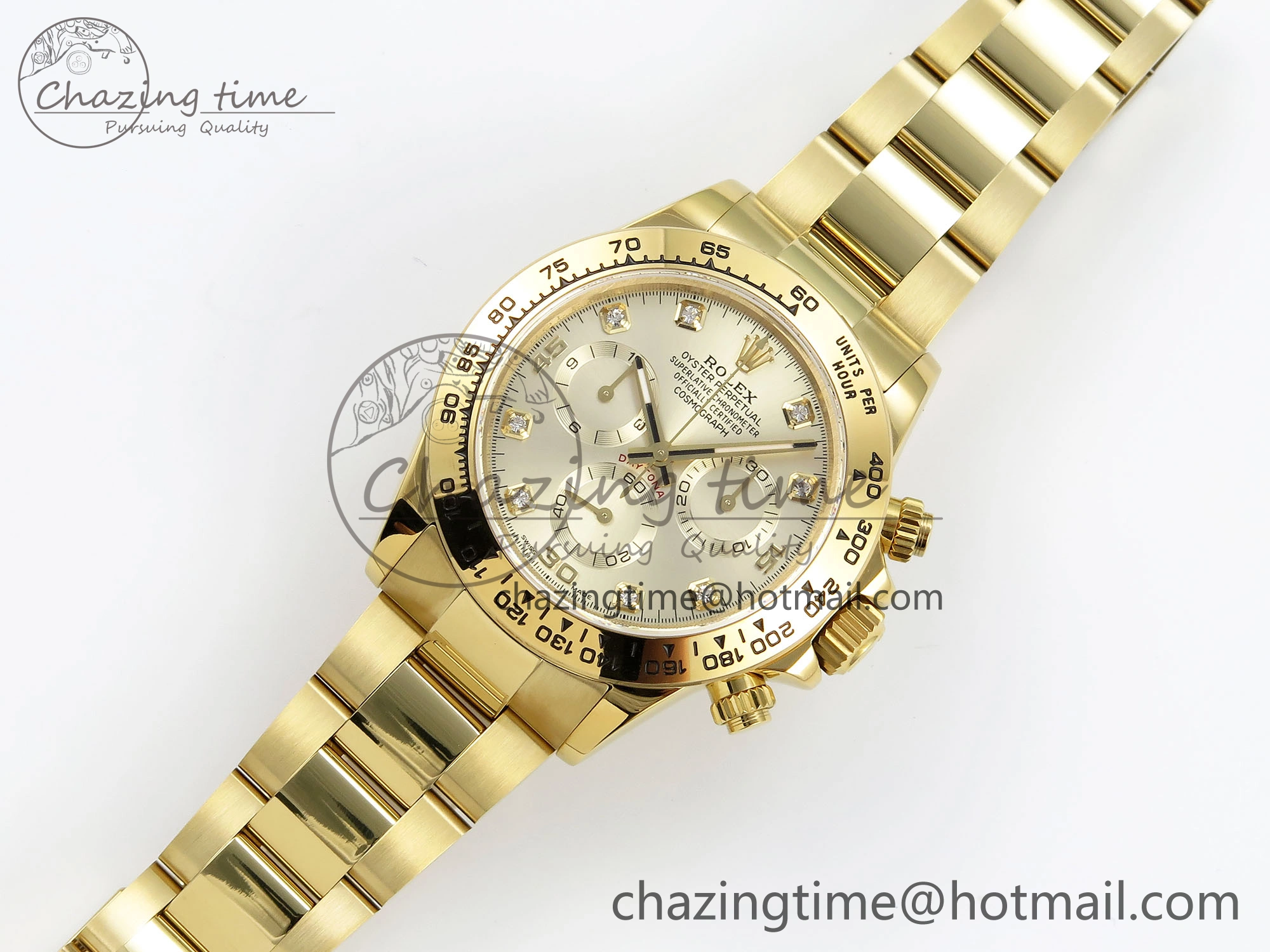 Daytona 116508 QF 1:1 Best Edition YG Diamonds Dial on YG Bracelet SH4130 V3 (Gain Weight)
