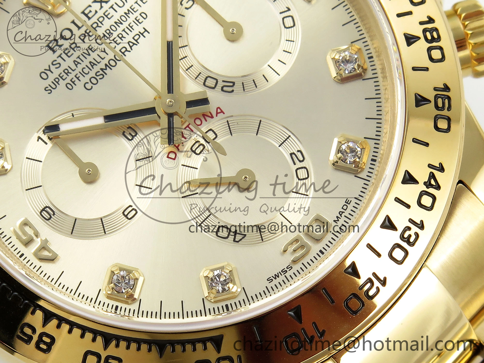 Daytona 116508 QF 1:1 Best Edition YG Diamonds Dial on YG Bracelet SH4130 V3 (Gain Weight)