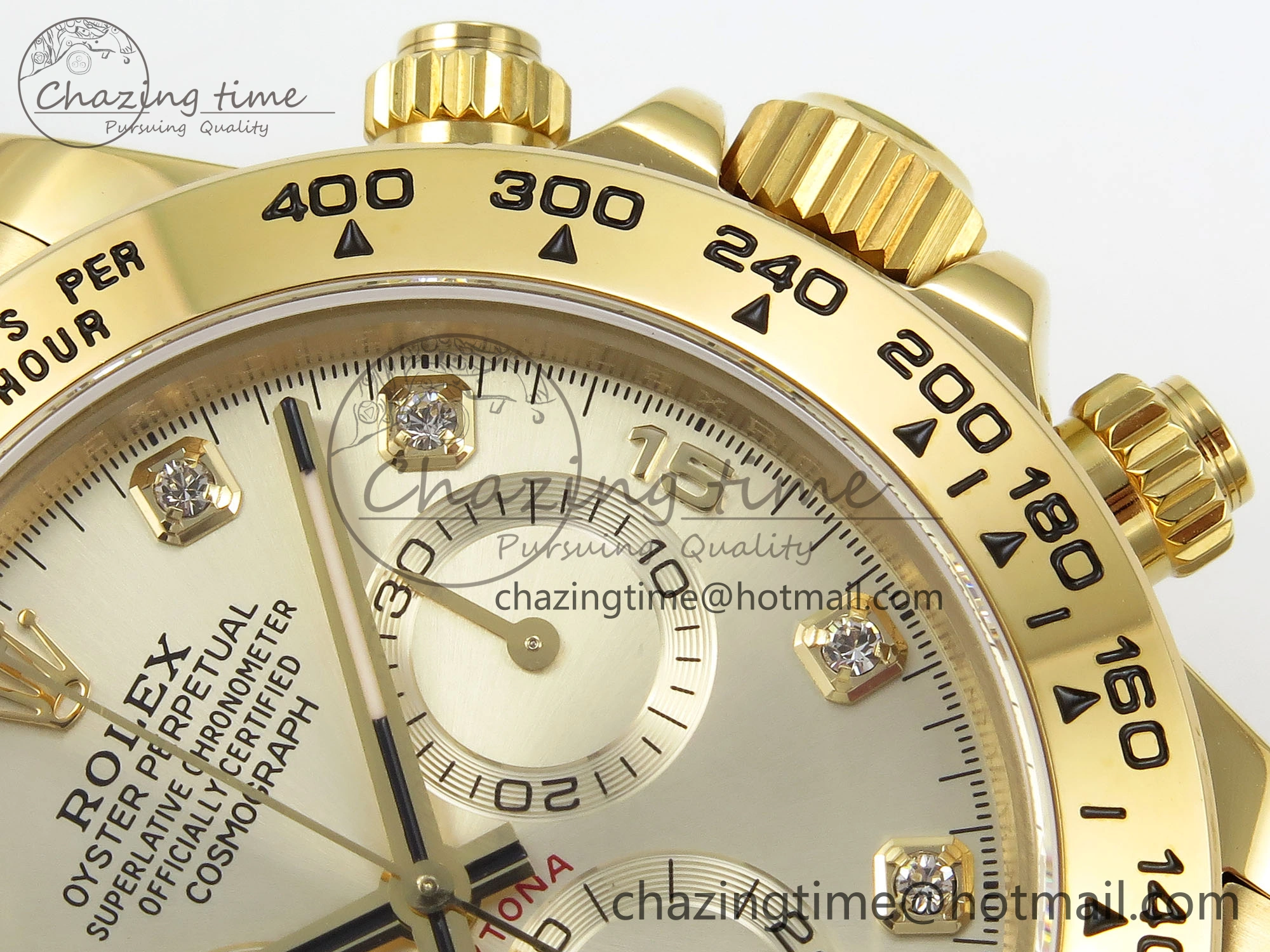 Daytona 116508 QF 1:1 Best Edition YG Diamonds Dial on YG Bracelet SH4130 V3 (Gain Weight)