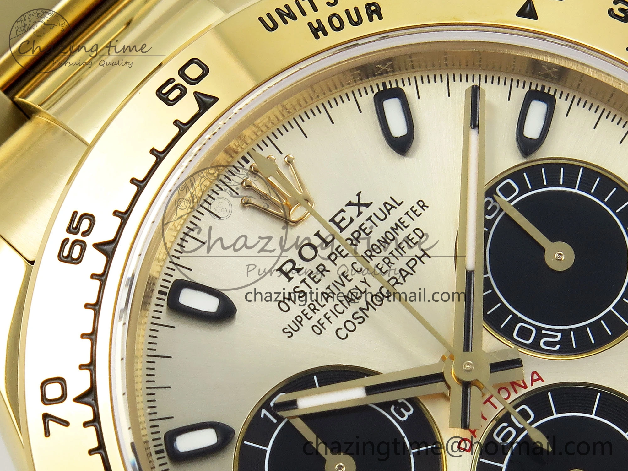 Daytona 116508 QF 1:1 Best Edition YG Black Dial on YG Bracelet SH4130 V3 (Gain Weight)