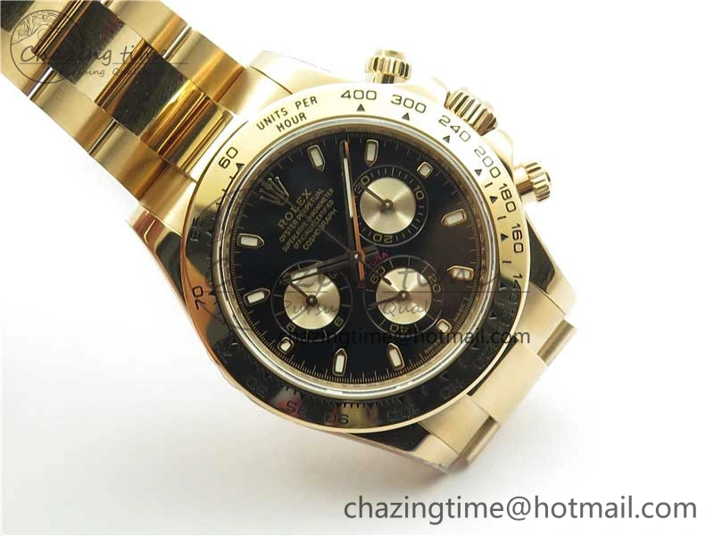Daytona 116508 RG Noob 1:1 Best Edition 904L SS Case and Bracelet Black Dial SA4130