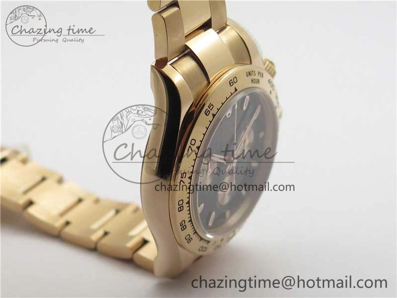 Daytona 116508 RG Noob 1:1 Best Edition 904L SS Case and Bracelet Black Dial SA4130