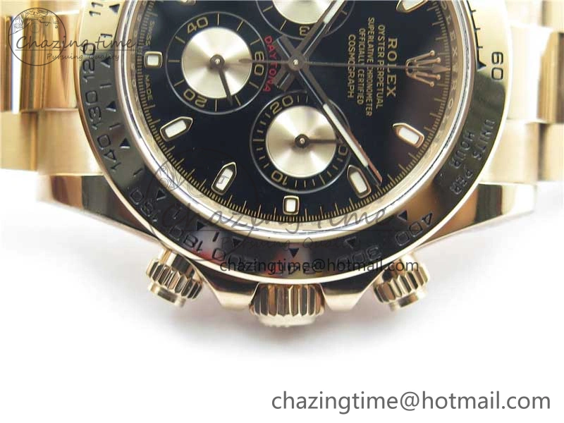 Daytona 116508 RG Noob 1:1 Best Edition 904L SS Case and Bracelet Black Dial SA4130