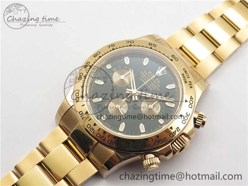 Daytona 116508 RG Noob 1:1 Best Edition 904L SS Case and Bracelet Black Dial SA4130
