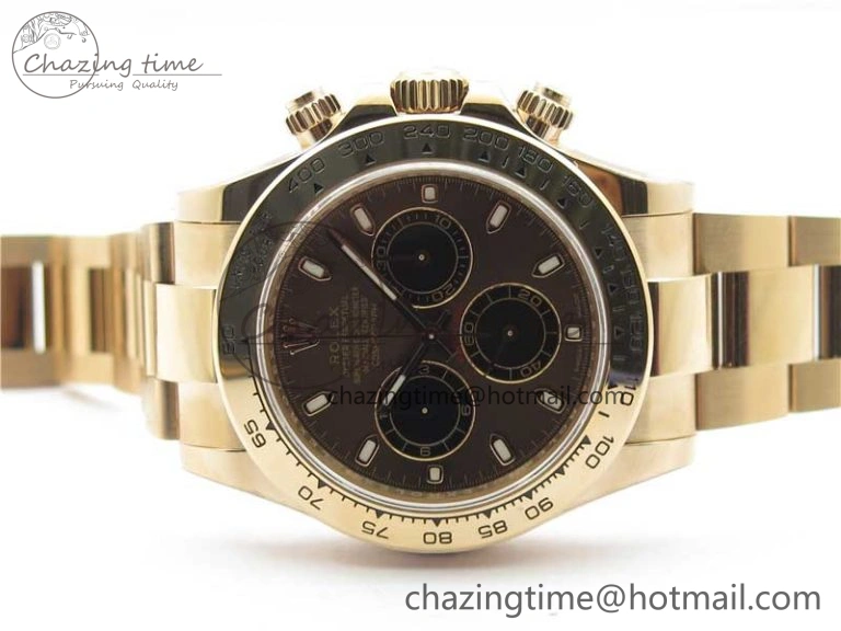 Daytona 116508 RG Noob 1:1 Best Edition 904L SS Case and Bracelet Brown Dial SA4130